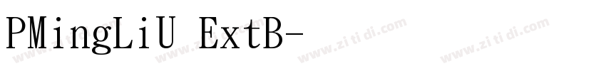 PMingLiU ExtB字体转换
